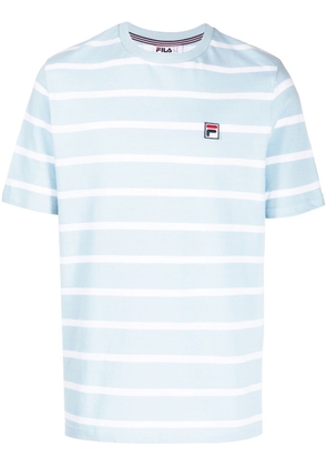 Fila stripe-print cotton T-shirt - Blue
