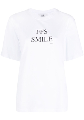 Victoria Victoria Beckham slogan-print T-shirt - White