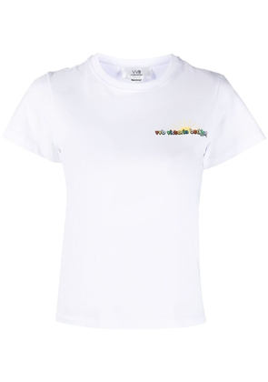 Victoria Victoria Beckham sunshine-logo slim-fit T-shirt - White