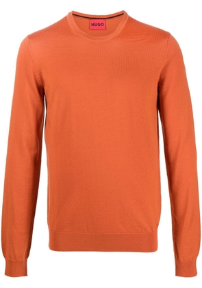 HUGO crew-neck long-sleeve jumper - Orange