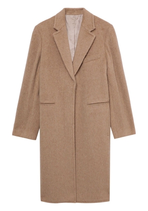 Helmut Lang wool-blend single-breasted coat - Neutrals