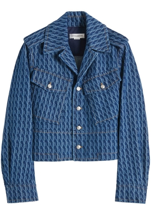 Victoria Beckham VB monogram denim utility jacket - Blue