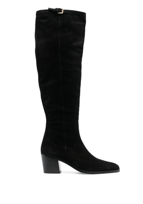 BY FAR knee-high suede boots - Black
