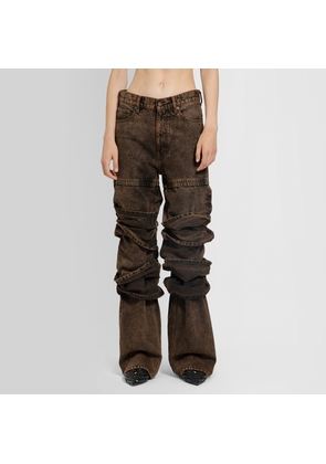 Y/PROJECT WOMAN BROWN JEANS