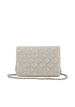 chanel Chanel Matelasse Crystal Wallet on Chain Shoulder Bag in Silver - Metallic Silver. Size all.