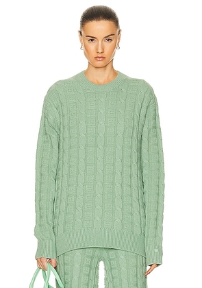 Acne Studios Face Knit Pullover Sweater in Sage Green - Sage. Size L (also in M).