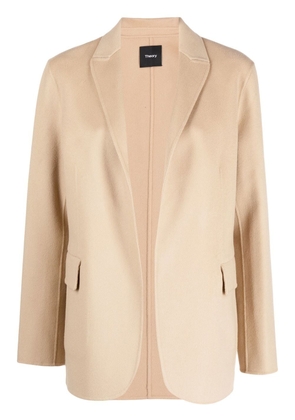 Theory double-faced open-front coat - Neutrals