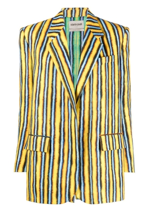 Roberto Cavalli stripe-print blazer - Yellow