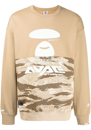AAPE BY *A BATHING APE® graphic-print sweatshirt - Brown