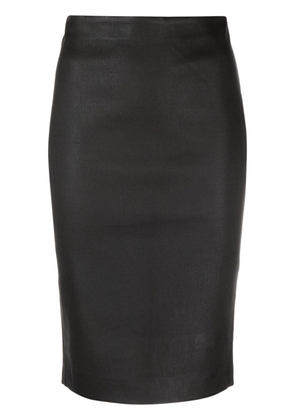 Theory leather pencil skirt - Brown