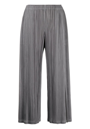 Pleats Please Issey Miyake Flick pleated wide-leg trousers - Grey