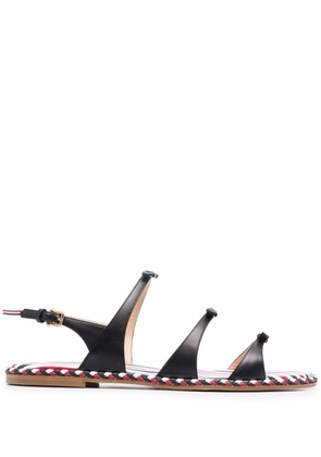 Thom Browne three-bow slingback sandals - Black