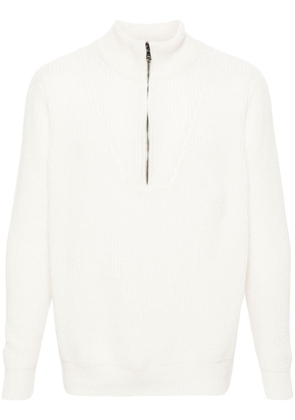 Incentive! Cashmere ribbed-knit cashmere sweatshirt - White