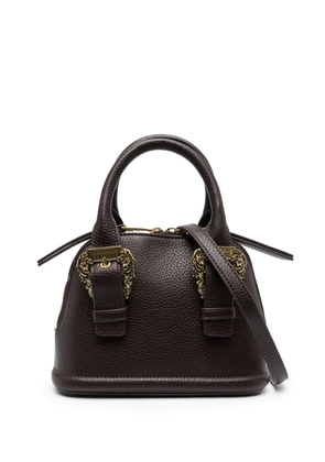 Versace Jeans Couture Baroque-buckle faux-leather tote bag - Brown