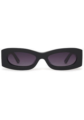 ANINE BING Malibu oval-frame sunglasses - Black