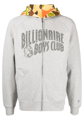 Billionaire Boys Club logo-print zipped hoodie - Grey