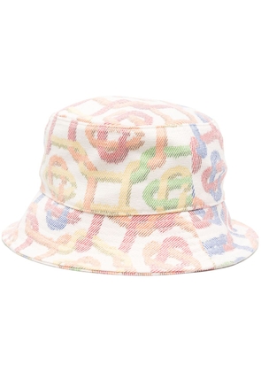 Casablanca Monogram-print bucket hat - Neutrals