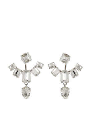 Balmain crystal-embellished pendant earrings - 0AE silver