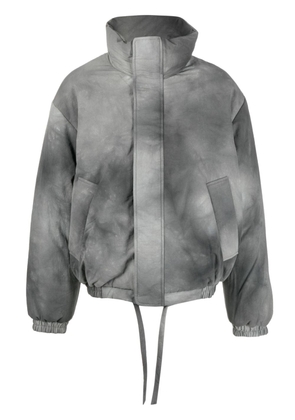 Acne Studios tie-dye puffer jacket - Grey
