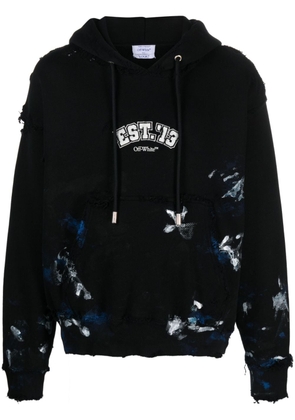 Off-White x Phillip Leyesa logo-print hoodie - Black