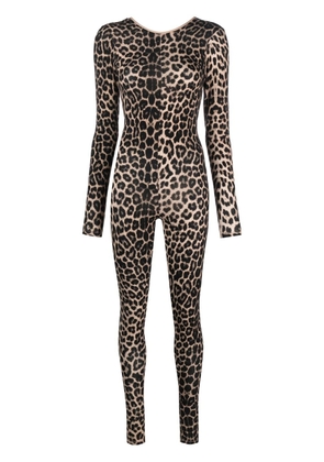 Baserange Odia leopard-print jumpsuit - Neutrals