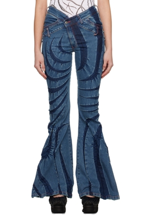 Masha Popova Blue Asymmetric Jeans