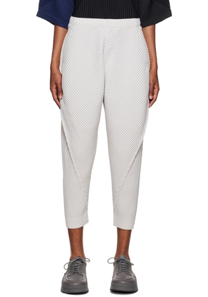 HOMME PLISSÉ ISSEY MIYAKE Gray Arc Trousers