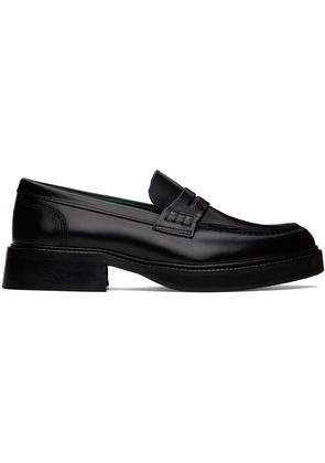 VINNY's Black Townee Heeled Loafers