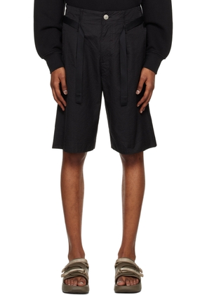 Stone Island Shadow Project Black Belted Shorts