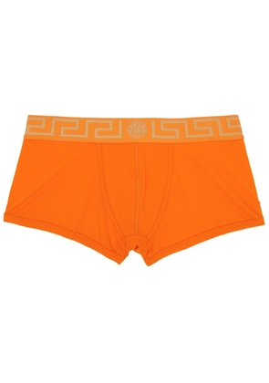 Versace Underwear Orange Greca Border Boxer Briefs