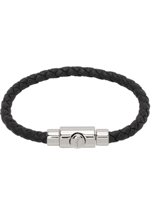 Ferragamo Black Leather Bracelet