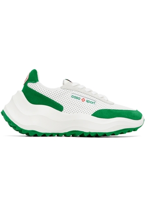 Casablanca White & Green Atlantis Sneakers