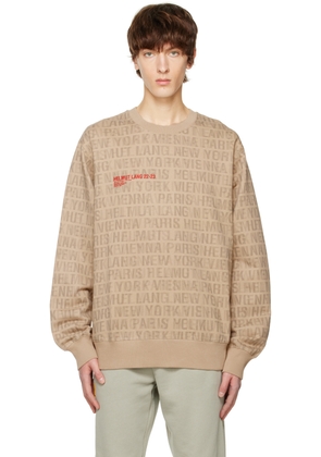 Helmut Lang Tan Printed Sweatshirt