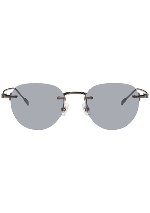 Montblanc Gunmetal Round Sunglasses