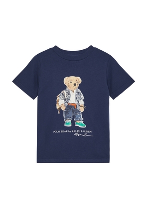 Polo Ralph Lauren Kids Bear-print Cotton T-shirt (1.5-6 Years) - Navy - 4 Years