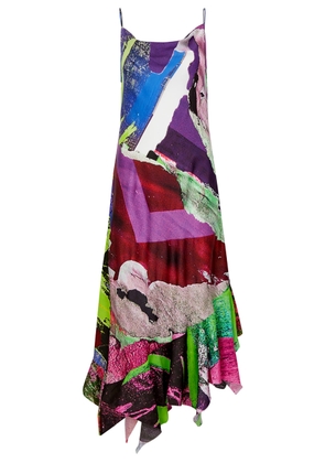 Marques' Almeida Printed Satin Midi Slip Dress - Multicoloured - 14