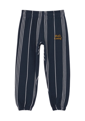 Mini Rodini Kids What's Cooking Striped Cotton Sweatpants - Navy - 10 Years