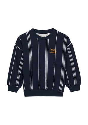 Mini Rodini Kids What's Cooking Striped Cotton Sweatshirt - Navy - 10 Years