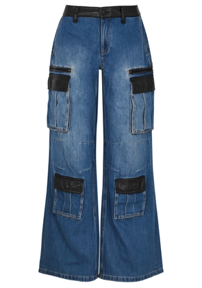 Alice + Olivia Joette Panelled Wide-leg Cargo Jeans - Denim - 24 (W24 / UK 4 / Xxs)