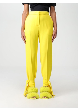 Trousers MSGM Woman colour Yellow