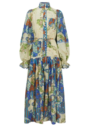 Alemais Skye Patchwork Cotton-blend Midi Dress - Multicoloured - 10 (UK 10 / S)