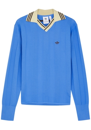 Adidas X Wales Bonner X Wales Bonner Knitted Polo Jumper - Blue - S (UK8-10 / S)