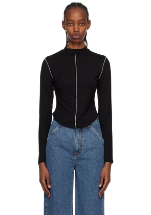 Reformation Black Stacey Long Sleeve T-Shirt