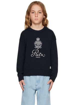 FRAME SSENSE Exclusive Kids Navy 'Ritz' Sweater
