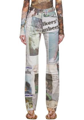 Serapis SSENSE Exclusive Multicolor Printed Jeans