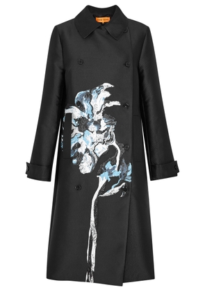 Stine Goya Wessi Floral-jacquard Twill Coat - Black - XS