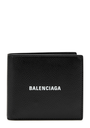 Balenciaga Logo-print Leather Wallet - Black