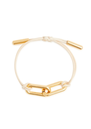 Timeless Pearly Chain-link Cord Bracelet - Beige - One Size