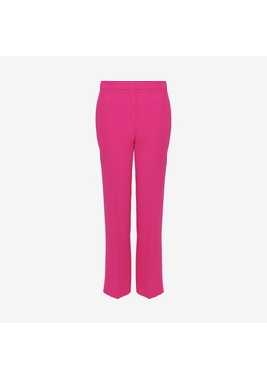 BOSS - Regular-fit cropped trousers in crease-resistant crepe