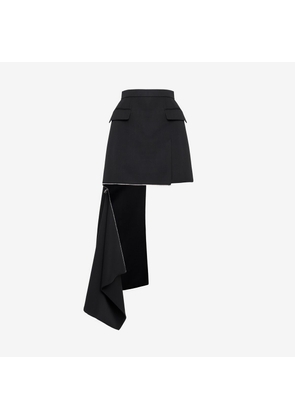 ALEXANDER MCQUEEN - Zip Slash Mini Skirt - Item 757271QJAAC1000